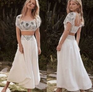 Free People Lotus Midi Skirt Set -S